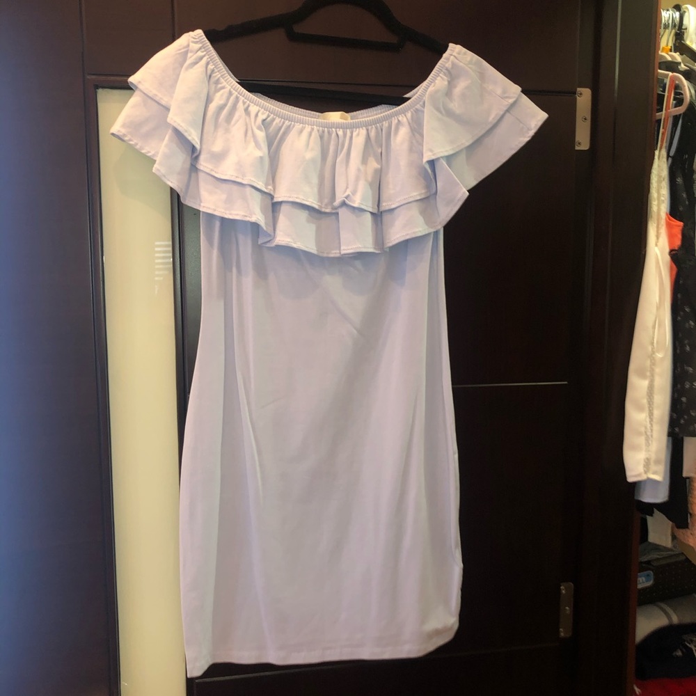 Baby blue ruffled summer dress